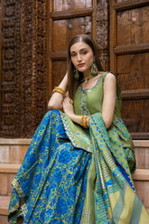 Shehrnaz - Dhaani  - SHK-1427 - Green - PK Medium Silk - 3 Piece